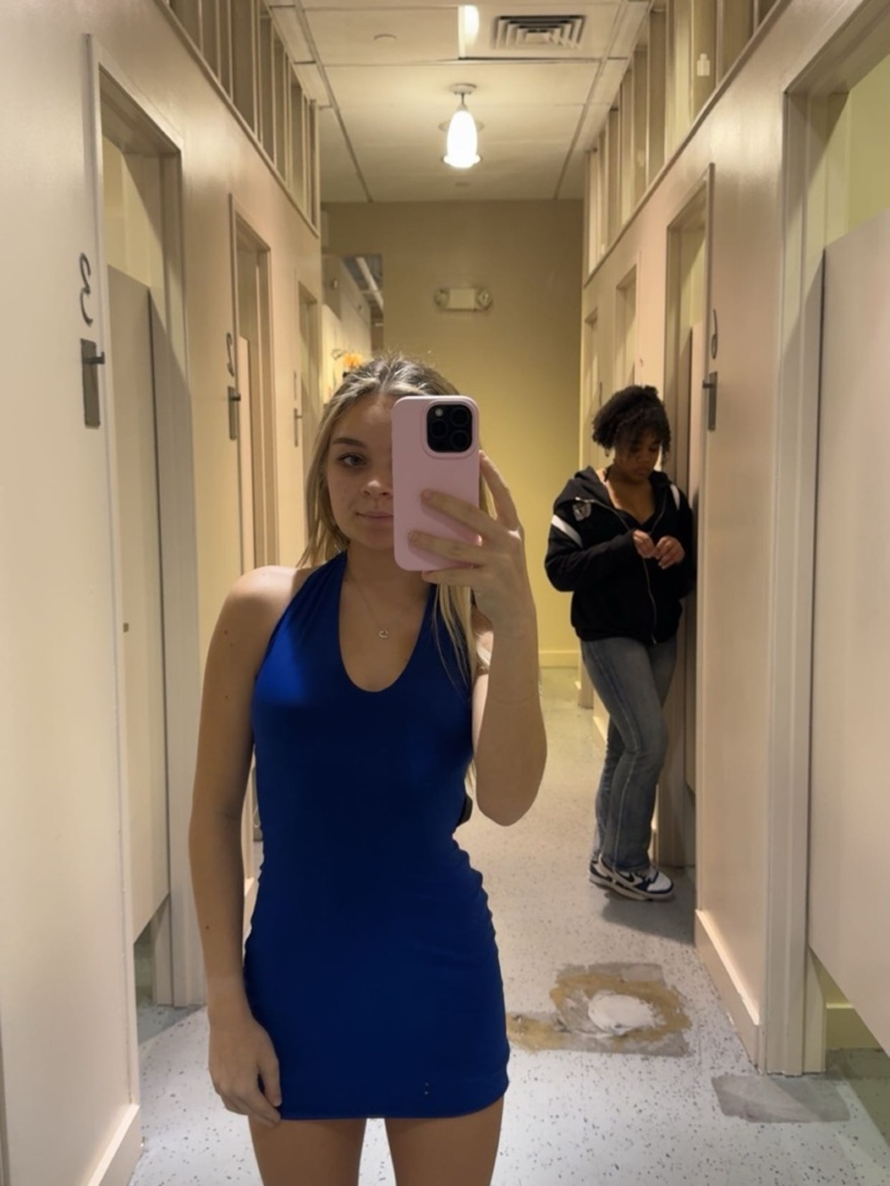 Windsor Royal Blue Halter Mini Dress